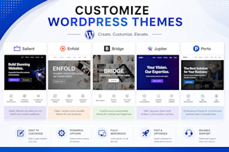 customize wordpress themes salient, enfold, bridge, jupiter, porto