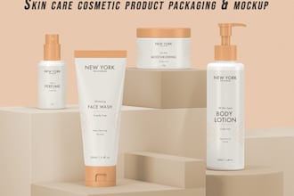 make skincare cosmetic product packaging mockups for your beauty brand