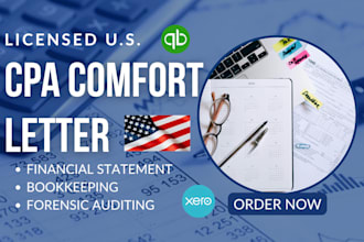 prepare and sign CPA letter comfort mortgage letter income verification letter