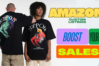 create amazon custom listings for tshirts and hoodies