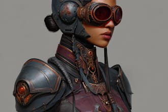 create original science fiction artwork and characters
