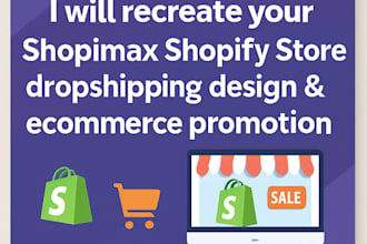 revreate shopimax shopify store, dropshipping shopify design ecommerce promotion
