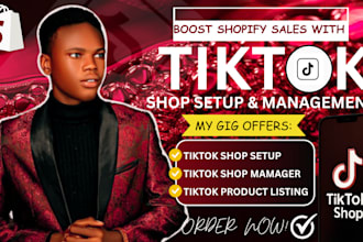 setup tiktok shop, tiktok ads or manage tiktok for shopify store sales