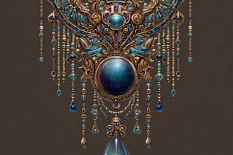 design custom jewelry for printing and rendering