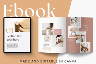 design a canva ebook cookbook lead magnet or PDF workbook nutrition book