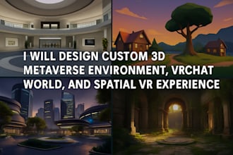 design virtual 3d metaverse environment vrchat room spatial io world roblox game