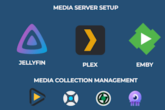 set up and configure plex, jellyfin, emby media server