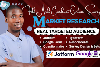 conduct real 400 respondent targeted audience to fill online survey