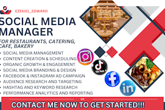 restaurant catering cafe kitchen social media manager marketing lead generation
