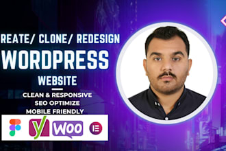 create redesign or clone a responsive wordpress website with elementor pro