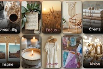 design an aesthetic vision board to help you visualize your goals