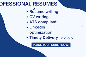 write a professional ats compliant resume and optimize your linkedin profile