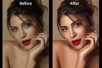do professional skin retouching and high end photo editing
