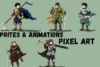 create pixel art sprites and animations with video game quality