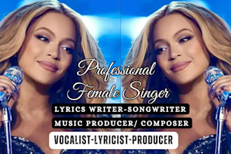 be your female singer and vocalist pop edm custom song hook chorus singer kpop
