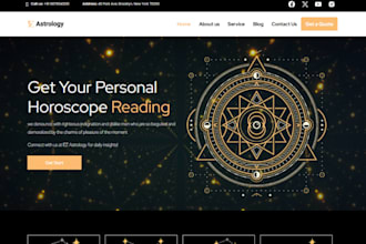 design astrology website tarot reading psychic reading horary spiritual website