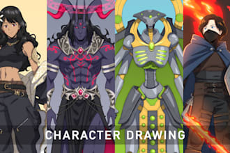 create character design in anime style for your project