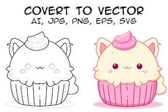 redraw the logo to vector, convert the image to vector