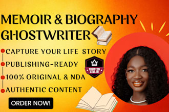 ghostwrite history ebook, memoir, autobiography, personal biography, life story