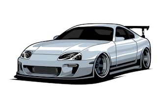 draw vector illustration car or any vehicle