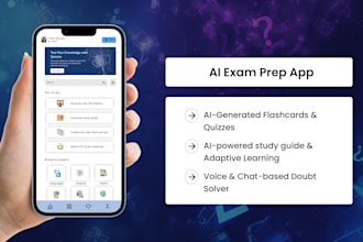 develop ai exam preparation app like quizlet or brainscape