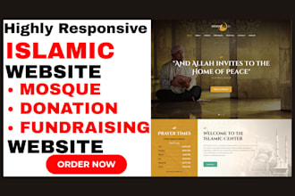 build islamic website charity mosque donation website muslim prayer time website