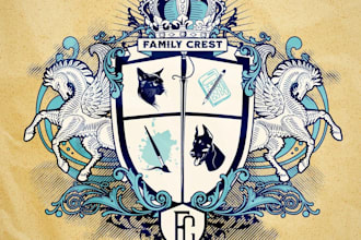 design luxury regal heraldic family crest coat of arms logo