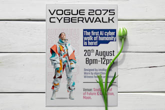 design minimalist and modern fashion or food poster