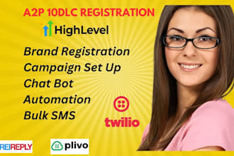 build gohighlevel sales funnel gohighlevel website a2p 10dlc registration ghl VA