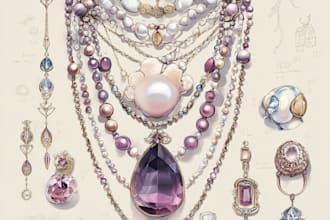design jewelry hand sketches for you