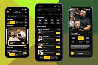 modern barber shop and home services mobile app