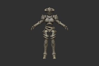 design detailed 3d printable cosplay armor