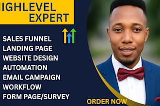design sales funnel in clickfunnels,landing page, gohighlevel website