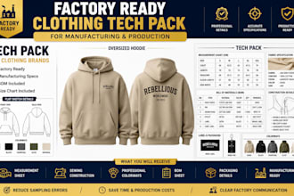 design clothing tech pack fashion tech pack designer for clothing manufacturing