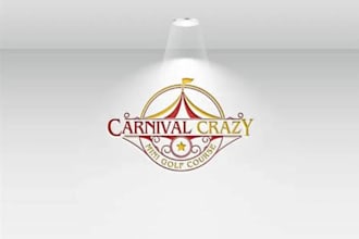 custom carnival logo design colorful, fun and festival ready