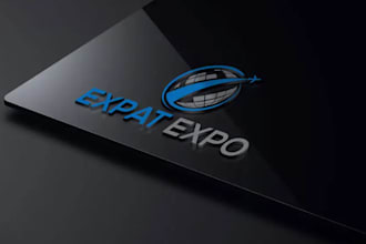 custom expo logo design modern, bold and event ready