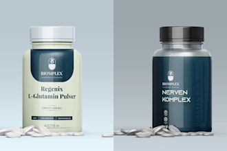 create custom supplement packaging and label design