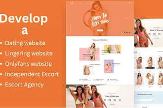 create dating website, lingering, onlyfans website, independent escort site