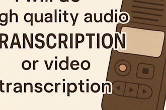 do high quality audio transcription or video transcription