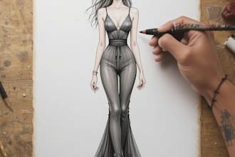 draw a fashion illustration or sketch