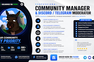 be your telegram moderator or customer service