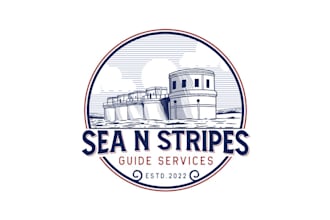 design spotless sea stripes guide services logo