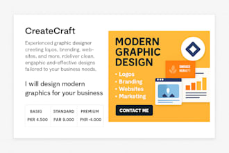 design professional and modern graphics for you