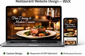 design responsive wix restaurant website, wix restaurant website redesign