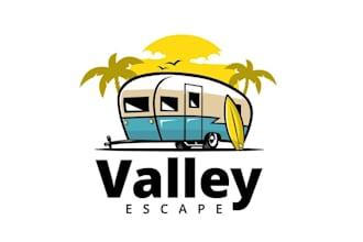 make new impressive logo for rv rental company valley escape