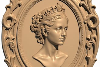 3d bas relief stl photo to 3d model cnc carveco artcam aspire medallion portrait