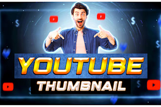 create a custom and amazing youtube thumbnail design