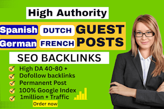 do spanish german french, dutch guest posts backlink with high da link building