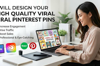 design your high quality viral pinterest pins
