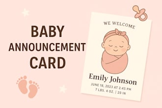 design a baby announcement card you will cherish forever